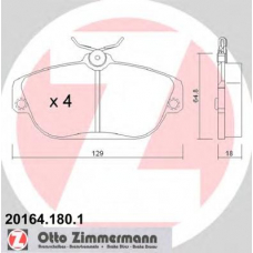 20164.180.1 ZIMMERMANN Комплект тормозных колодок, дисковый тормоз