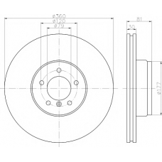 8DD 355 123-032 HELLA PAGID Тормозной диск