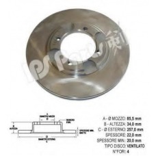 IBT-1586 IPS Parts Тормозной диск