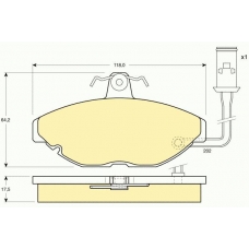 6104281 GIRLING Комплект тормозных колодок, дисковый тормоз