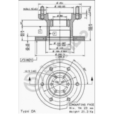 09.6957.20 BREMBO Тормозной диск