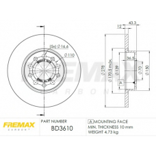 BD-3610 FREMAX Тормозной диск