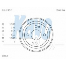 BD-2452 KAVO PARTS Тормозной барабан