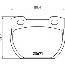 8DB 355 010-921 HELLA Комплект тормозных колодок, дисковый тормоз