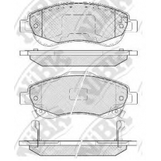 PN8808 NiBK Комплект тормозных колодок, дисковый тормоз
