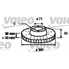 186703 VALEO Тормозной диск