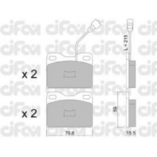 822-015-4 CIFAM Комплект тормозных колодок, дисковый тормоз