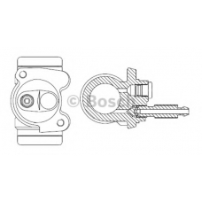 F 026 002 362 BOSCH Колесный тормозной цилиндр