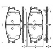 0 986 TB2 822 BOSCH Комплект тормозных колодок, дисковый тормоз