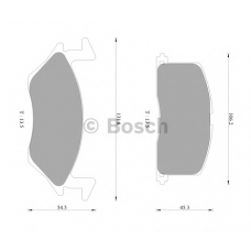 0 986 AB9 269 BOSCH Комплект тормозных колодок, дисковый тормоз