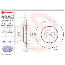 09.A109.11 BREMBO Тормозной диск