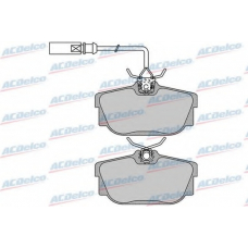 AC0581699D AC Delco Комплект тормозных колодок, дисковый тормоз