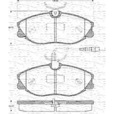 363702161067 MAGNETI MARELLI Комплект тормозных колодок, дисковый тормоз