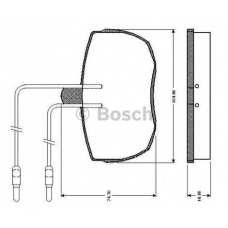 0 986 TB2 490 BOSCH Комплект тормозных колодок, дисковый тормоз