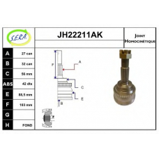 JH22211AK SERA Шарнирный комплект, приводной вал