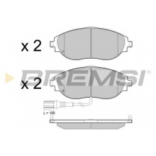 BP3474 BREMSI Комплект тормозных колодок, дисковый тормоз