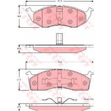 GDB4091 TRW Комплект тормозных колодок, дисковый тормоз