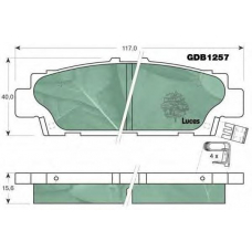 GDB1257 TRW Комплект тормозных колодок, дисковый тормоз