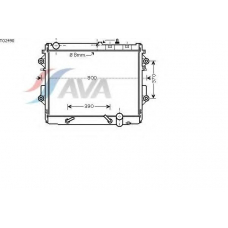 TO2490 AVA Радиатор, охлаждение двигателя