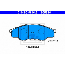 13.0460-5616.2 ATE Комплект тормозных колодок, дисковый тормоз