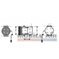 1800K289 VAN WEZEL Компрессор, кондиционер
