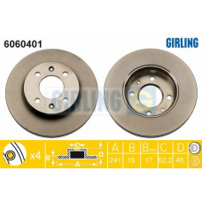 6060401 GIRLING Тормозной диск