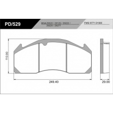 PD/529-K08_HD PRO FRAS-LE Комплект тормозных колодок, дисковый тормоз