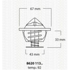 8620 11392 TRISCAN Термостат, охлаждающая жидкость