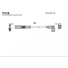 T551B TESLA Комплект проводов зажигания