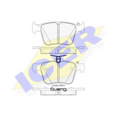 182098 ICER Комплект тормозных колодок, дисковый тормоз