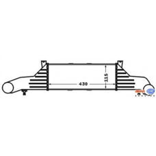 8ML 376 723-031 HELLA Интеркулер