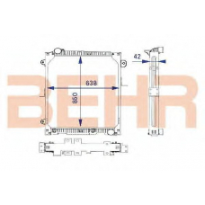 2203886 BEHR Радиатор охлаждения