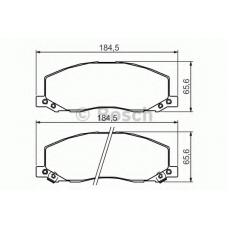 0 986 494 298 BOSCH Комплект тормозных колодок, дисковый тормоз