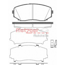 1267.02 METZGER Комплект тормозных колодок, дисковый тормоз