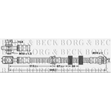 BBH6851 BORG & BECK Тормозной шланг