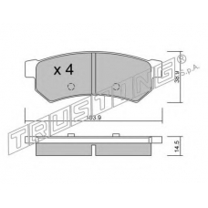 863.0 TRUSTING Комплект тормозных колодок, дисковый тормоз