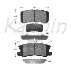FK6106 KAISHIN Комплект тормозных колодок, дисковый тормоз