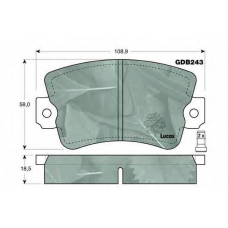 GDB243 TRW Комплект тормозных колодок, дисковый тормоз