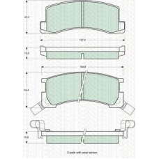 8110 13954 TRIDON Brake pads - rear