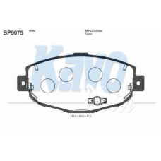 BP-9075 KAVO PARTS Комплект тормозных колодок, дисковый тормоз