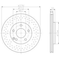 8DD 355 110-201 HELLA PAGID Тормозной диск