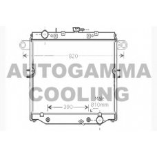 104740 AUTOGAMMA Радиатор, охлаждение двигателя
