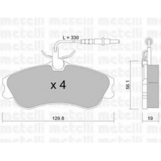 22-0217-0 METELLI Комплект тормозных колодок, дисковый тормоз