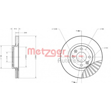 6110551 METZGER Тормозной диск