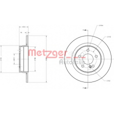 6110209 METZGER Тормозной диск