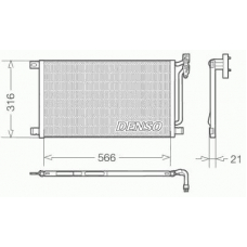 DCN05003 DENSO Конденсатор, кондиционер