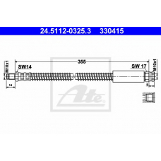 24.5112-0325.3 ATE Тормозной шланг