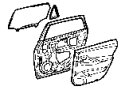 67-05 - REAR DOOR PANEL & GLASS                                     