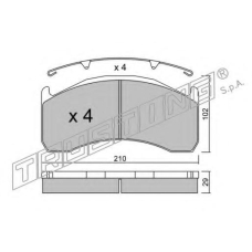 6080 TRUSTING Комплект тормозных колодок