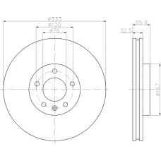 8DD 355 109-671 HELLA PAGID Тормозной диск
